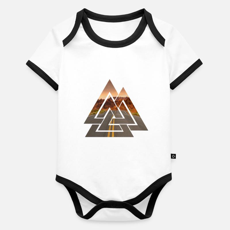 Highway Street Road Organic Baby Contrasting Bodysuit