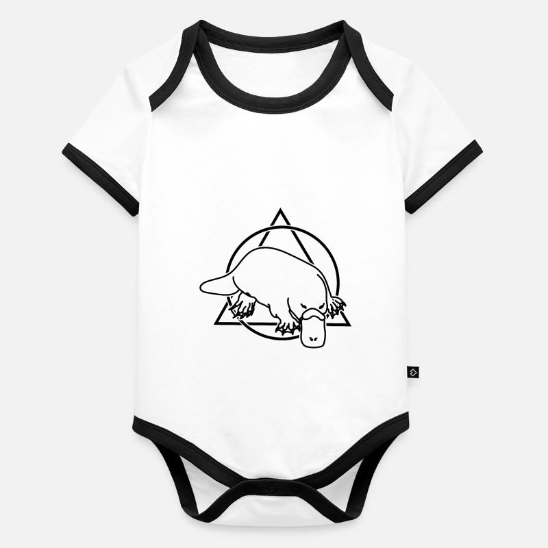 Schnabeltier Baby Bio-Kurzarm-Kontrastbody