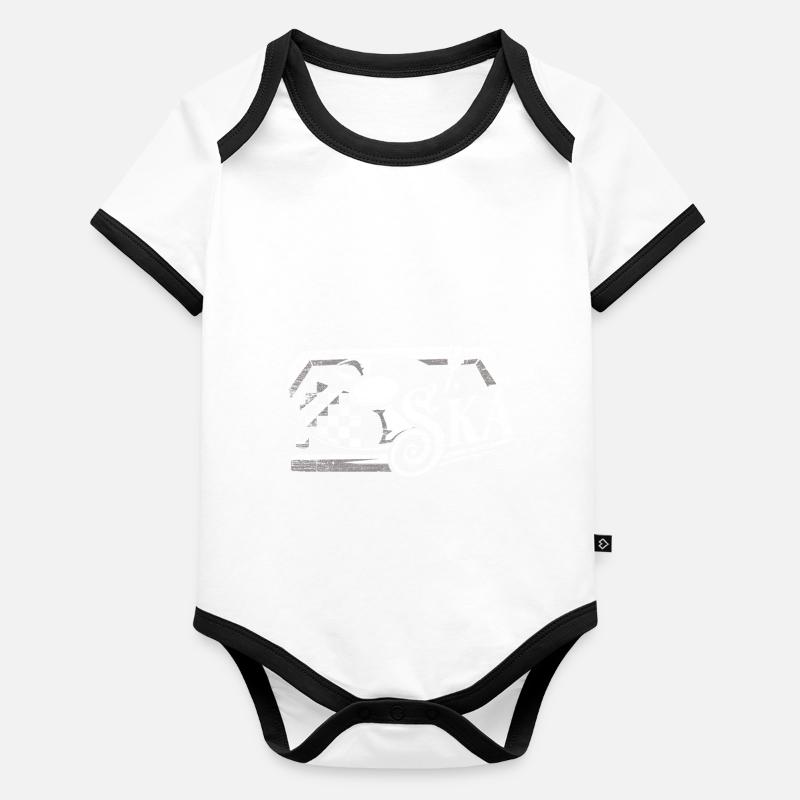 Cadeau de reggae ska Body Bébé bio contrasté manches courtes