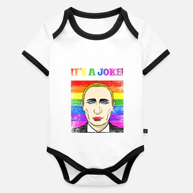 Cadeau politicien blague Poutine Body Bébé bio contrasté manches courtes