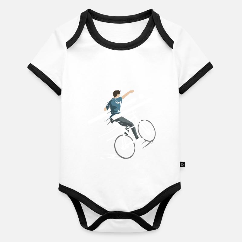 Kunstradfahren Baby Bio-Kurzarm-Kontrastbody