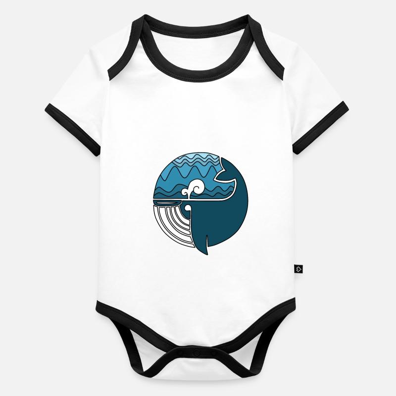 Wal Hai Baby Bio-Kurzarm-Kontrastbody