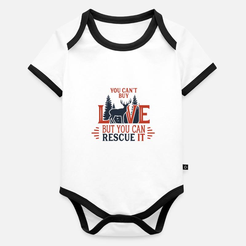 animal lovers Organic Baby Contrasting Bodysuit