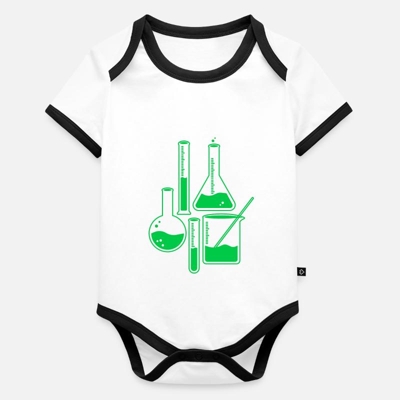 Idée cadeau science chimie ballon Body Bébé bio contrasté manches courtes