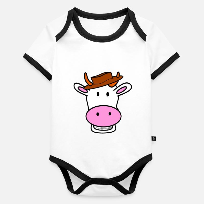 Cowboy Baby Bio-Kurzarm-Kontrastbody