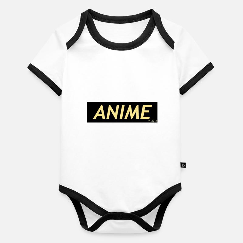 Anime Body Bébé bio contrasté manches courtes
