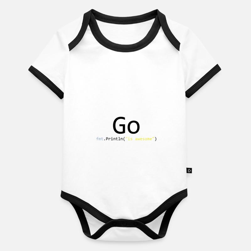 Go is awesome Body Bébé bio contrasté manches courtes