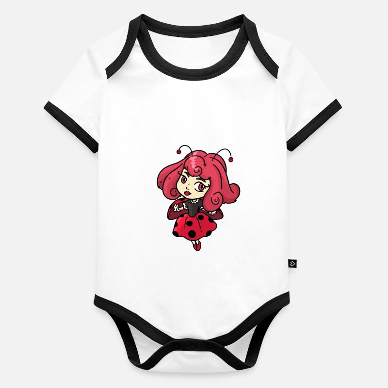 Ladybug Princess Organic Baby Contrasting Bodysuit