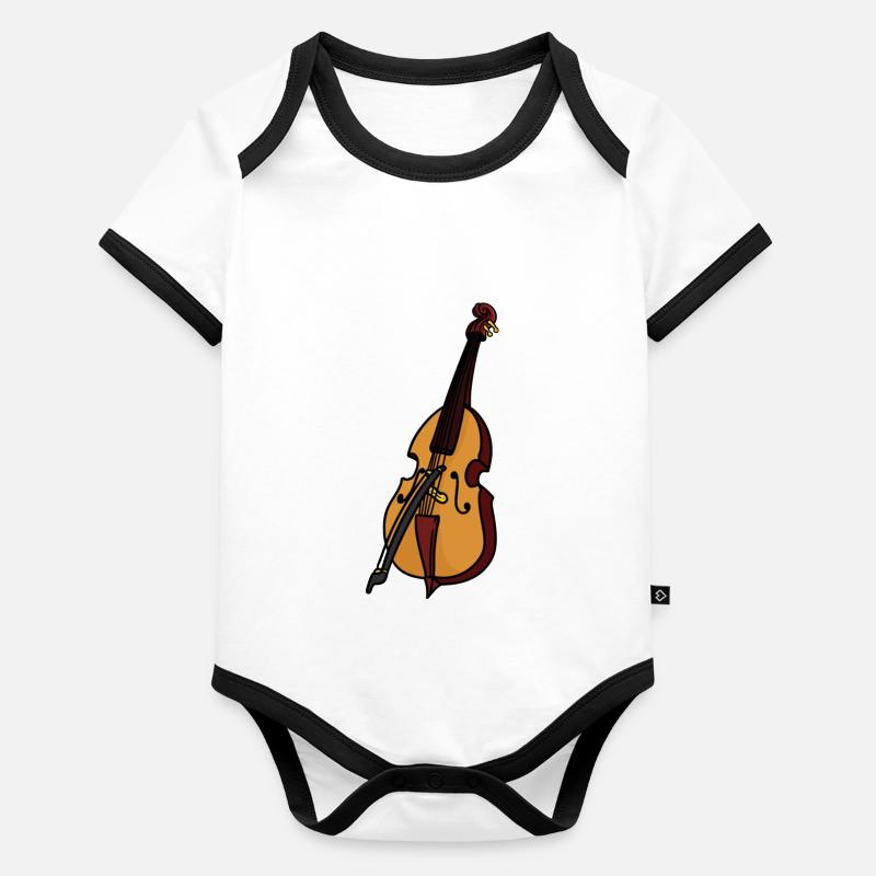 double bass Organic Baby Contrasting Bodysuit