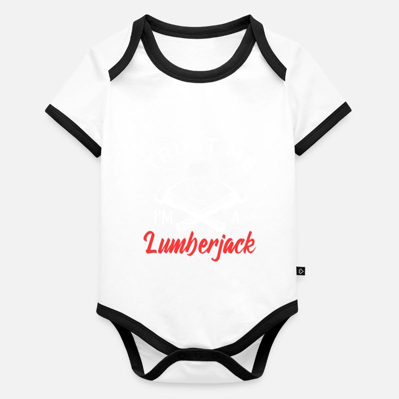 Bûcherons Body Bébé bio contrasté manches courtes