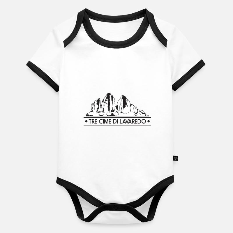Tre Cime di Lavaredo Body Bébé bio contrasté manches courtes