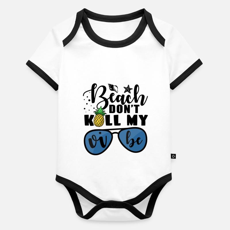 Beach Organic Baby Contrasting Bodysuit
