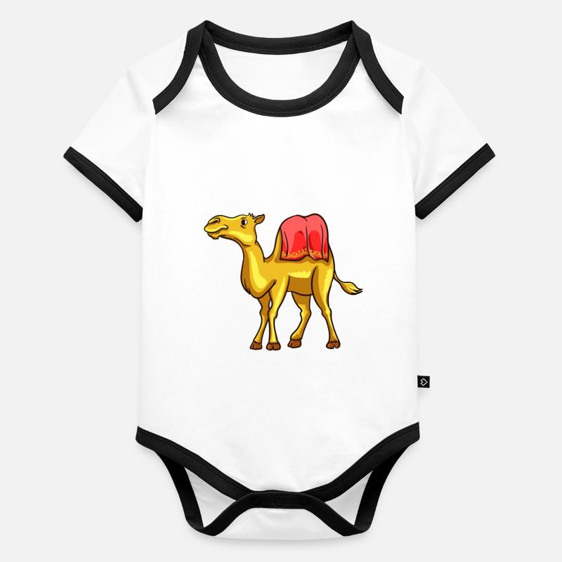 Kamel Kamele Tierliebe Liebhaber Geschenk Baby Bio-Kurzarm-Kontrastbody