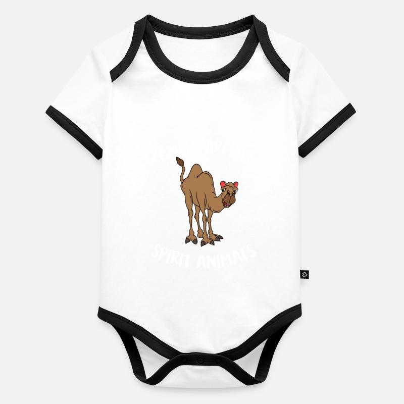 Kamel Kamele Tierliebe Liebhaber Geschenk Baby Bio-Kurzarm-Kontrastbody