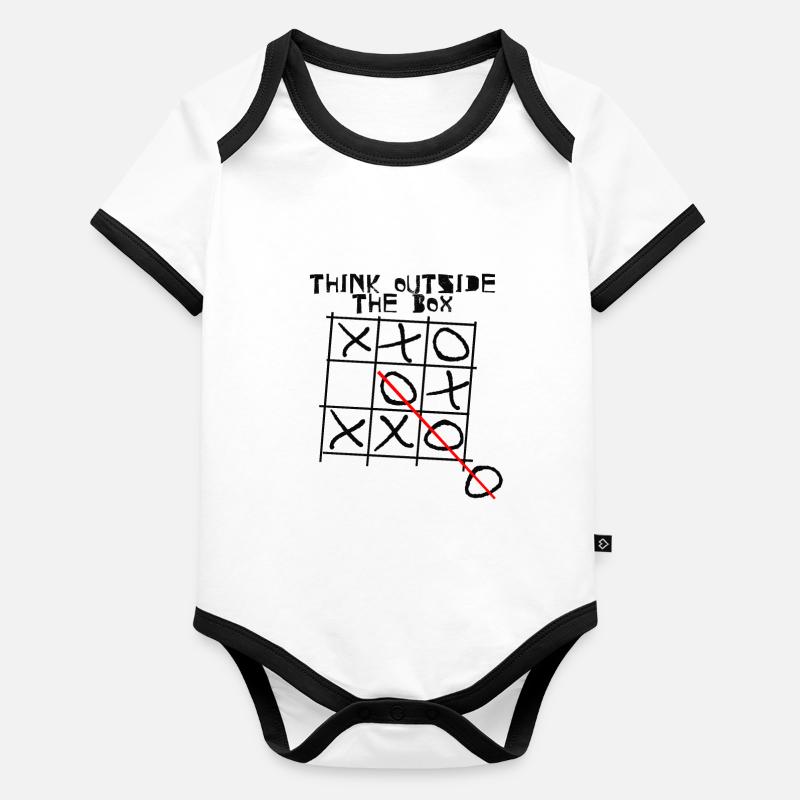 Think Outside The Box I Especially I Unique Organic Baby Contrasting Bodysuit