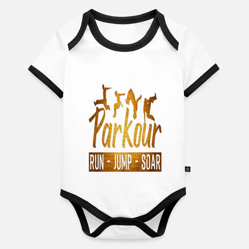 Parkour Body Bébé bio contrasté manches courtes