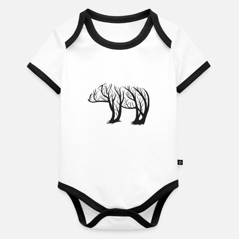 porter Body Bébé bio contrasté manches courtes