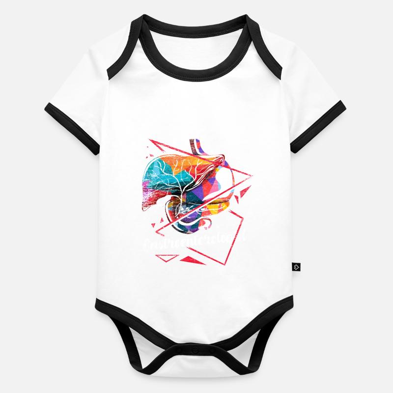 Gastroenterologist Polygon Organic Baby Contrasting Bodysuit