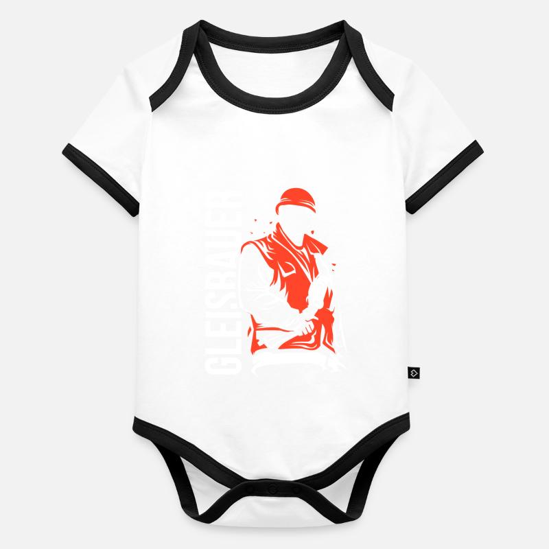track layers Organic Baby Contrasting Bodysuit
