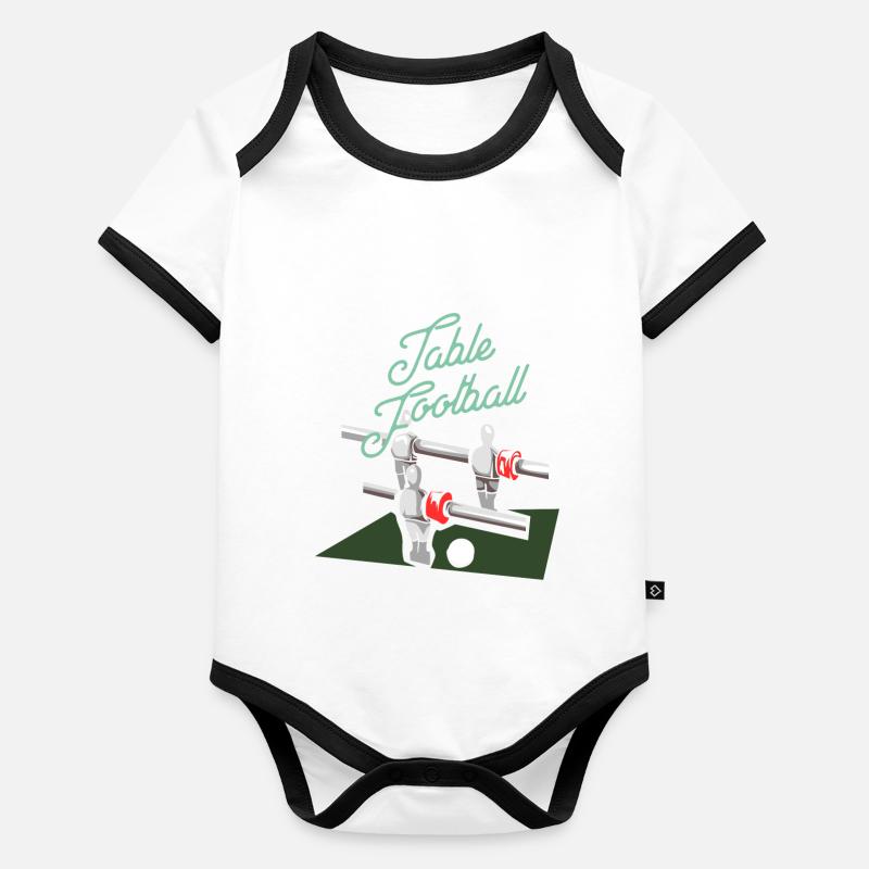 football de table Body Bébé bio contrasté manches courtes