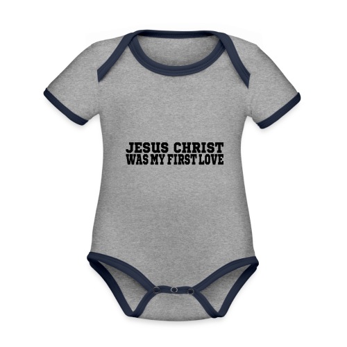 Jesus Christus Lieben - Baby Bio-Kurzarm-Kontrastbody