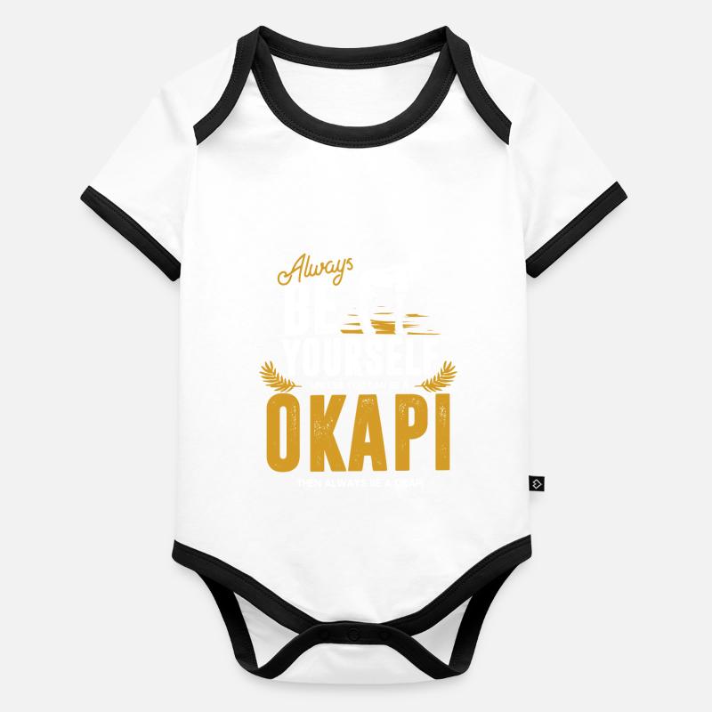 Okapi Baby Bio-Kurzarm-Kontrastbody