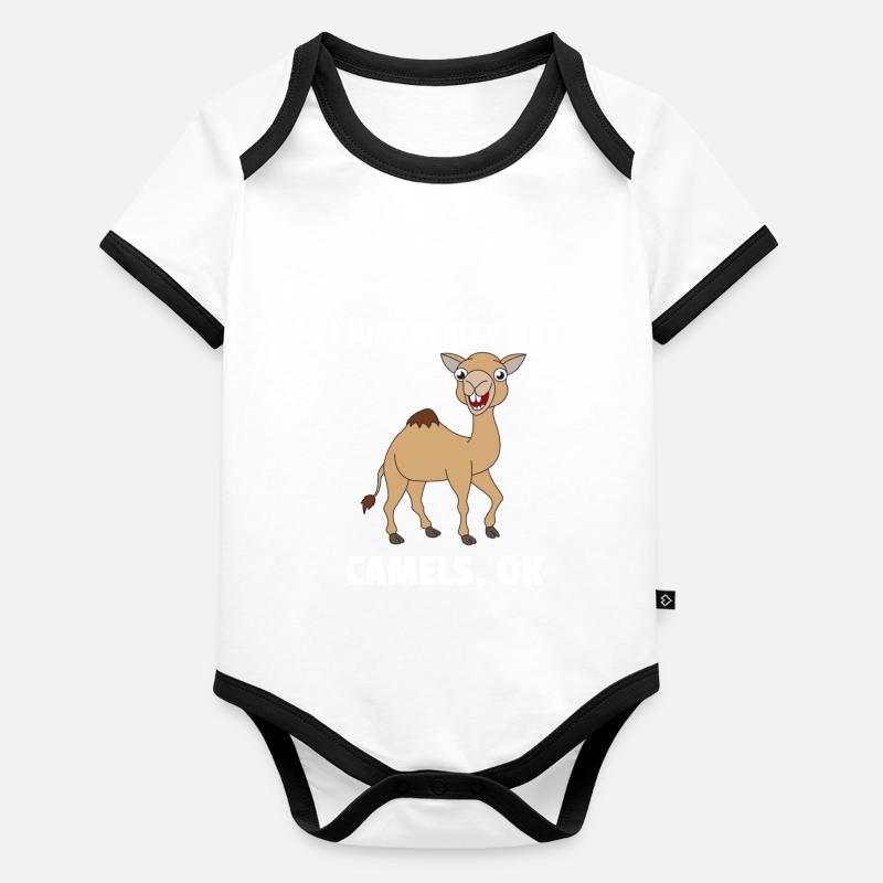 Kamel Kamele Tierliebe Liebhaber Geschenk Baby Bio-Kurzarm-Kontrastbody