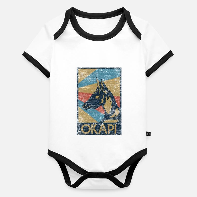 Okapi gift Organic Baby Contrasting Bodysuit