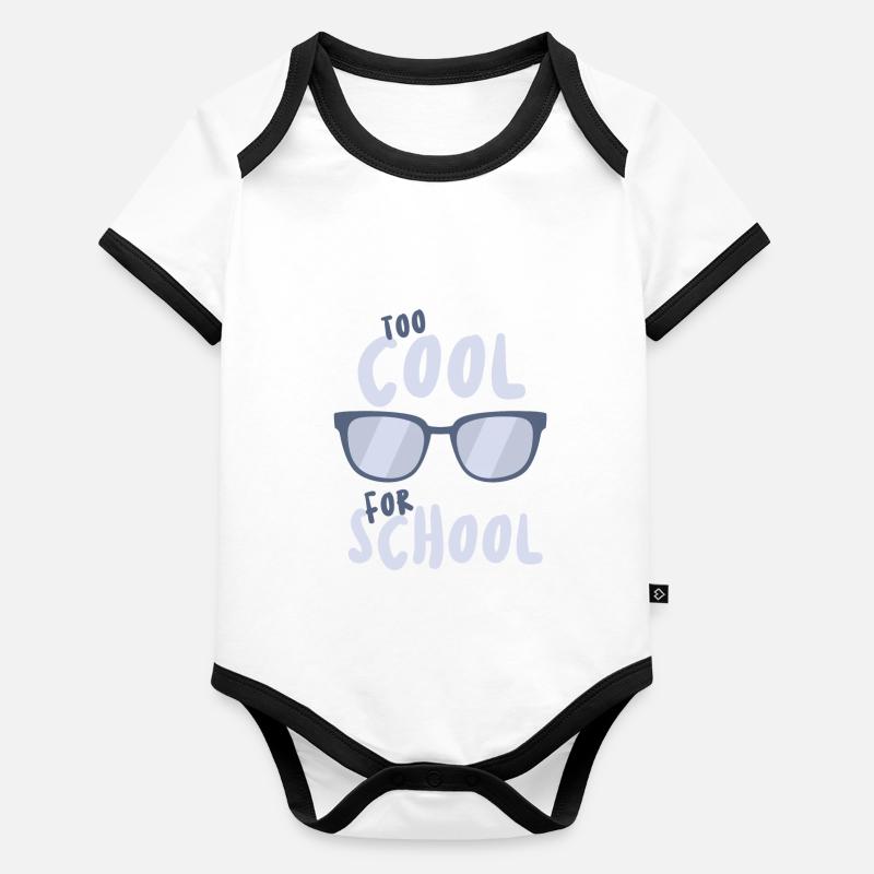 École Scolarisation 1re année Début d’école Cadeau Body Bébé bio contrasté manches courtes