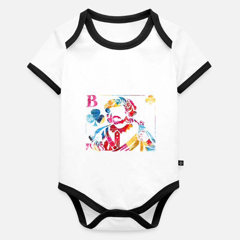 Doppelkopf Polygon Geschenk Body Bébé bio contrasté manches courtes