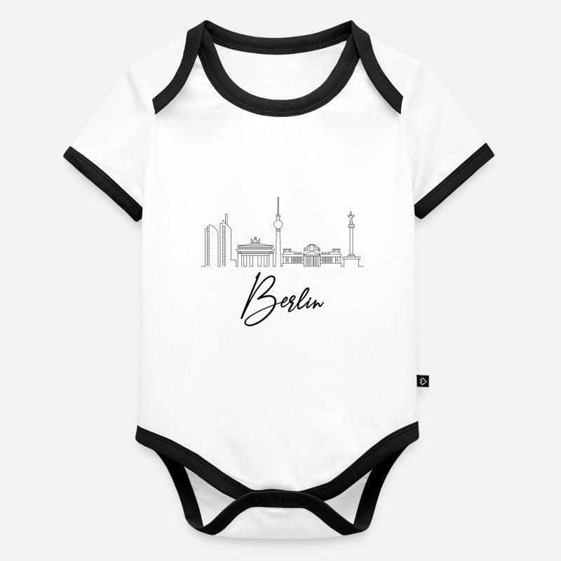 Berlin Body Bébé bio contrasté manches courtes