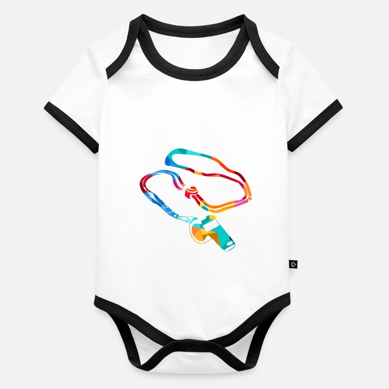 Sportlehrer Polygon Baby Bio-Kurzarm-Kontrastbody