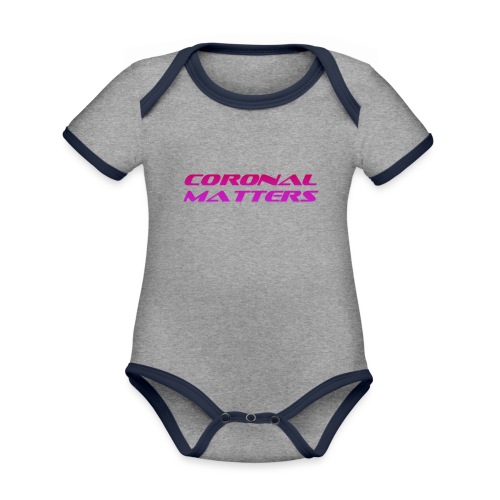 Logo Coronal Matters - Ekologiczne body niemowlęce z krótkim rękawem i kontrastowymi lamówkami