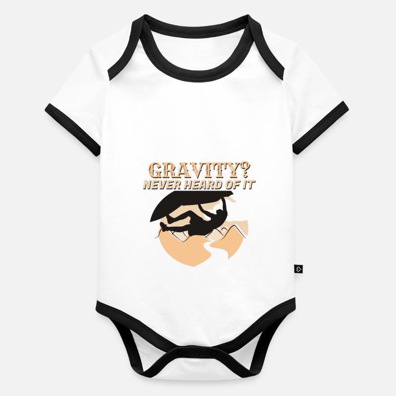 Escalade et gravité Body Bébé bio contrasté manches courtes