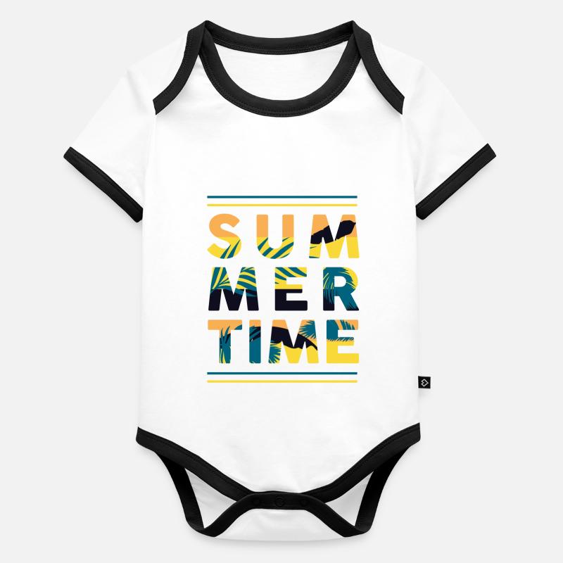 daylight saving time Organic Baby Contrasting Bodysuit