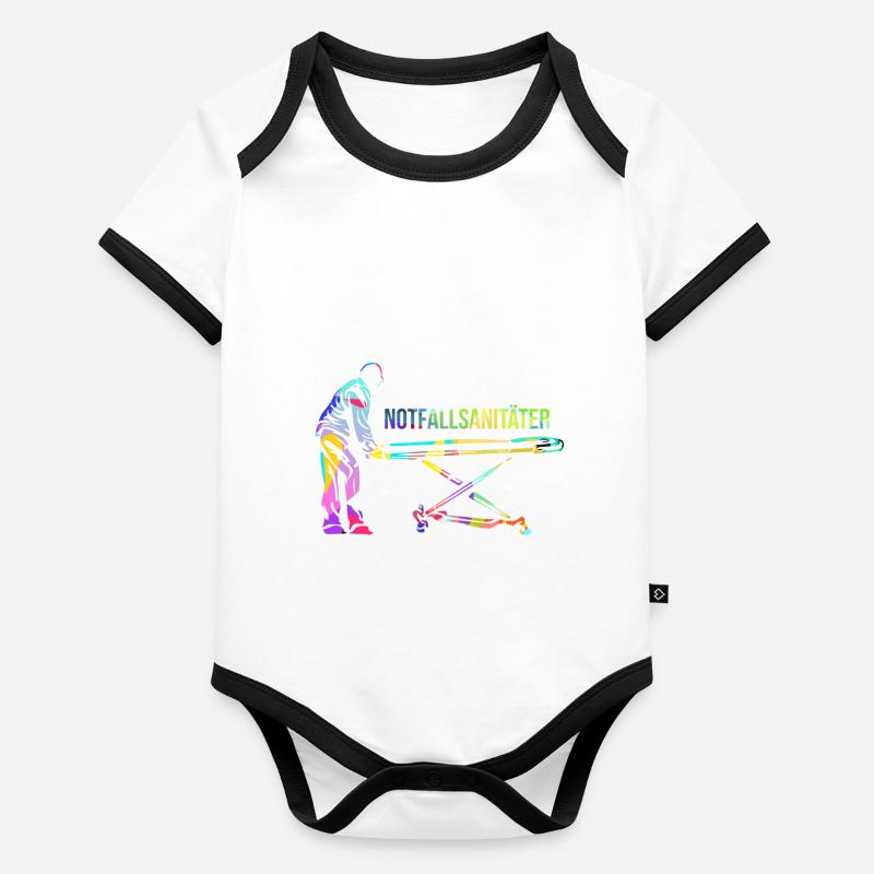Notfallsanitäter Geschenk Baby Bio-Kurzarm-Kontrastbody