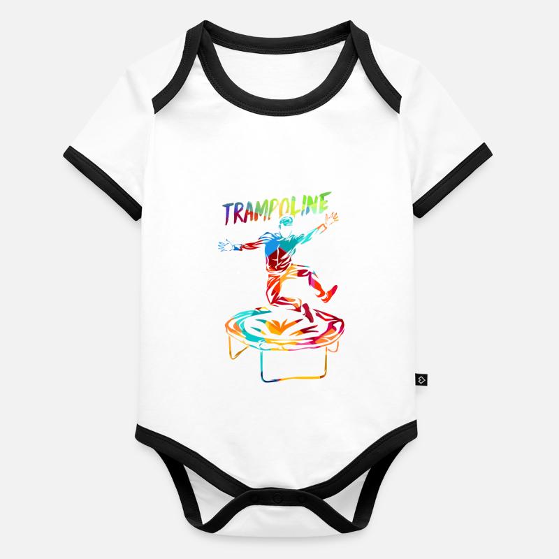 Trampolin Baby Bio-Kurzarm-Kontrastbody