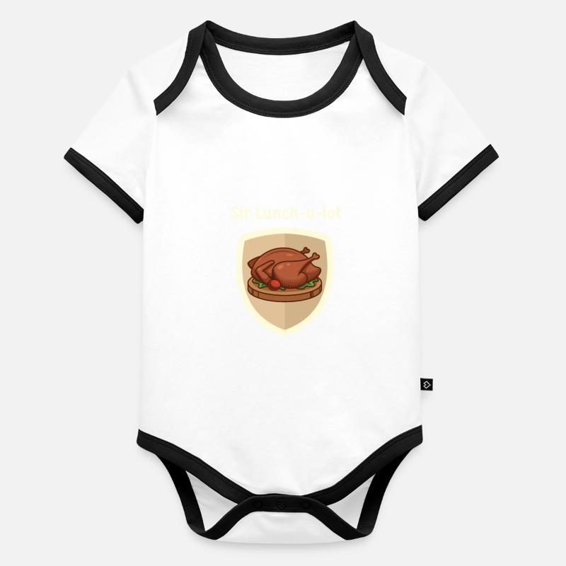 Sir lunch a lot Organic Baby Contrasting Bodysuit