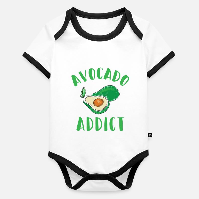 Avocado addict Organic Baby Contrasting Bodysuit