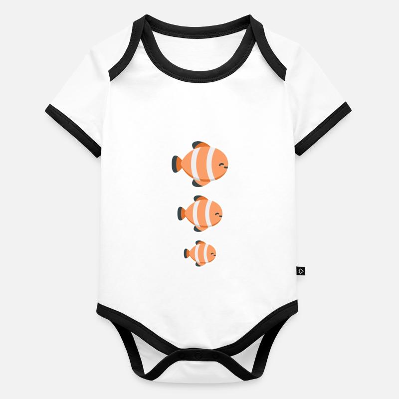 Süßes Goldfisch Aquarium Baby Bio-Kurzarm-Kontrastbody