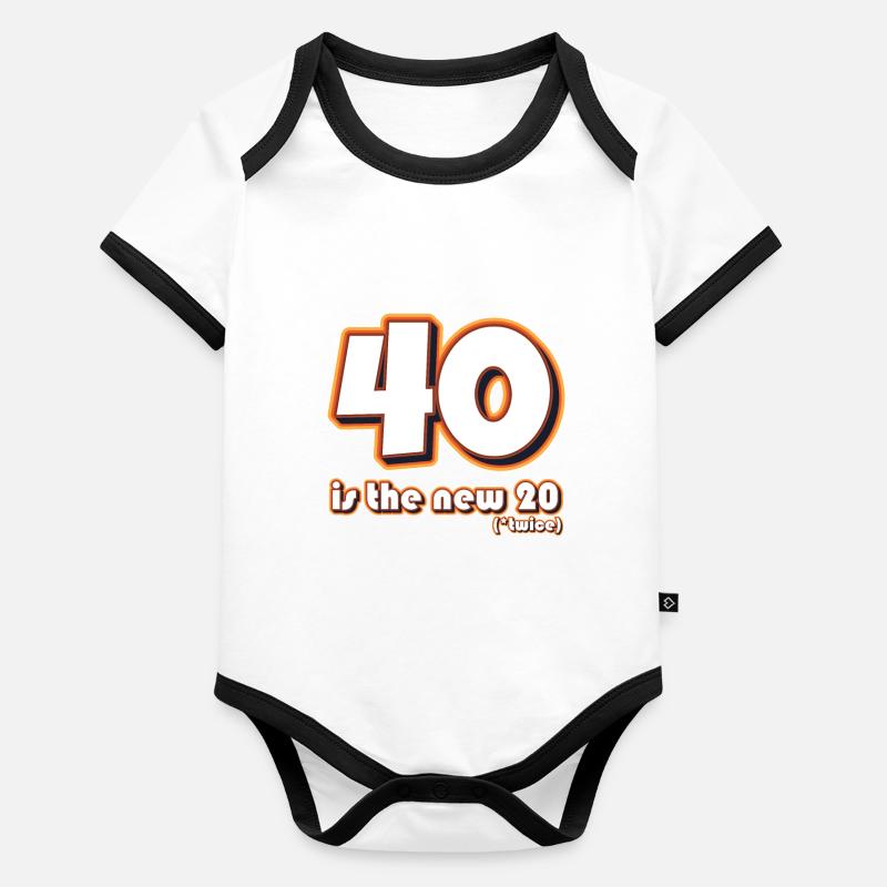 40. Geburtstag Retro Geburtstagsgeschenk Geschenk Baby Bio-Kurzarm-Kontrastbody