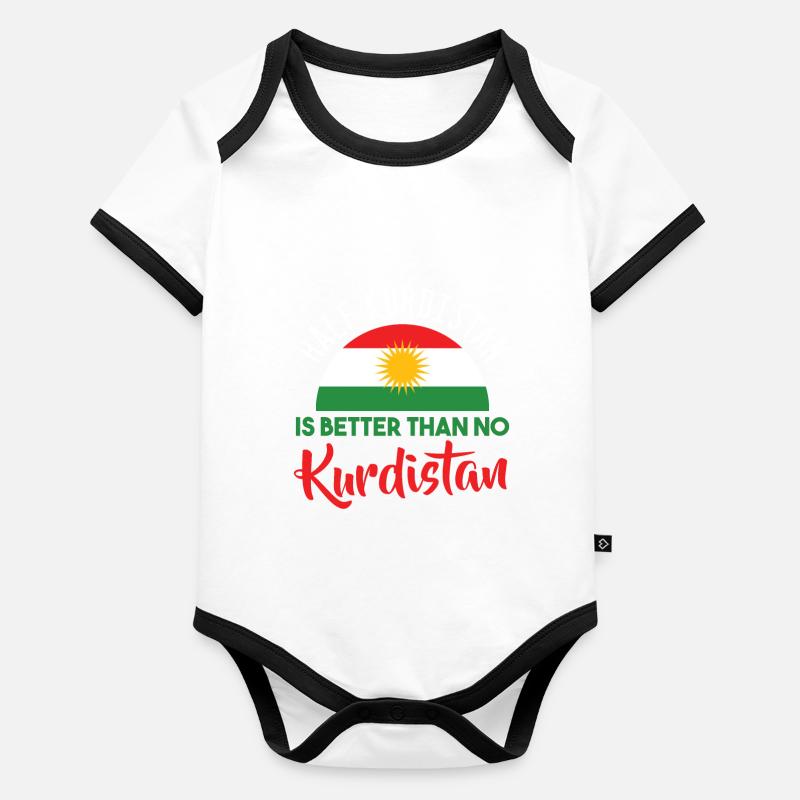 Kurdistan Body Bébé bio contrasté manches courtes