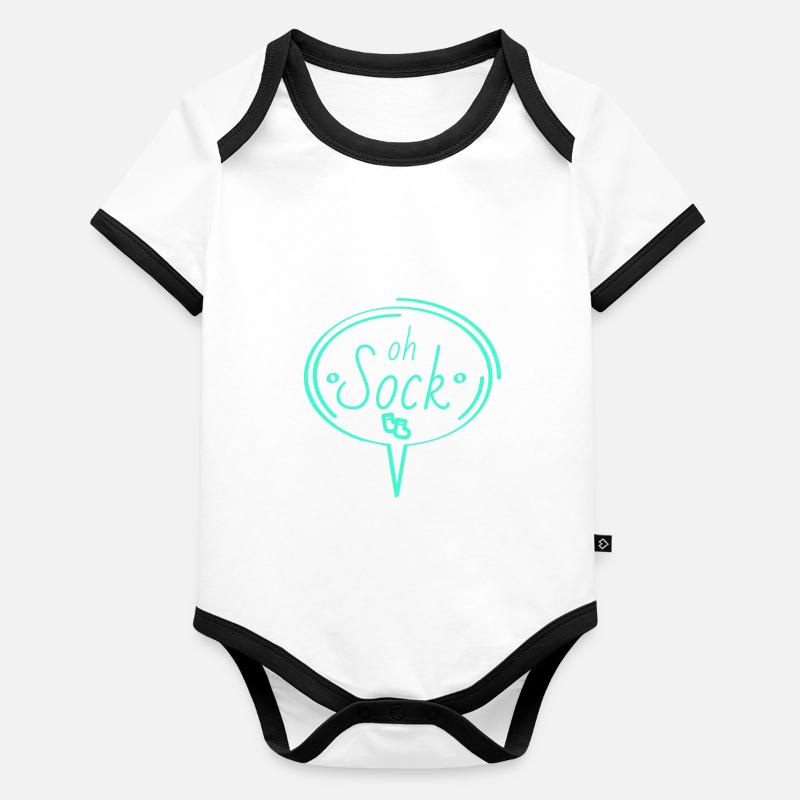 Socken Baby Bio-Kurzarm-Kontrastbody
