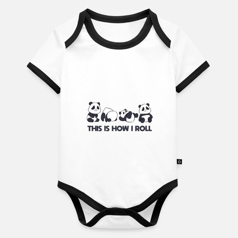 Rolling Panda Organic Baby Contrasting Bodysuit