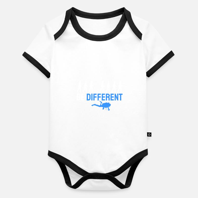 Diver Funny Diving exam badge gift Organic Baby Contrasting Bodysuit