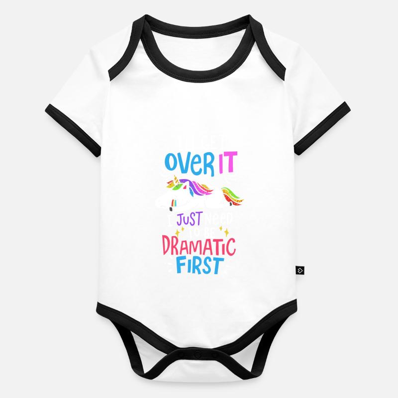 Unicorn Dramatic Organic Baby Contrasting Bodysuit