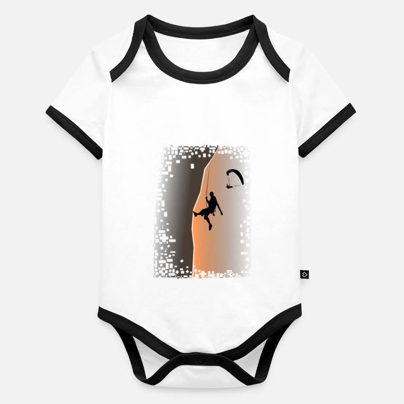 Cadeaux escalade bouldern - rock climbing Klettern Body Bébé bio contrasté manches courtes