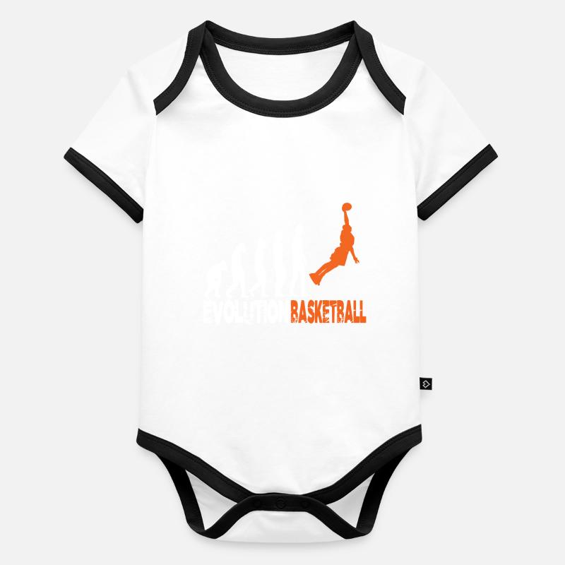 Basketball Evolution Body Bébé bio contrasté manches courtes