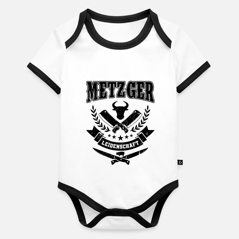 Metzger Spruch Baby Bio-Kurzarm-Kontrastbody