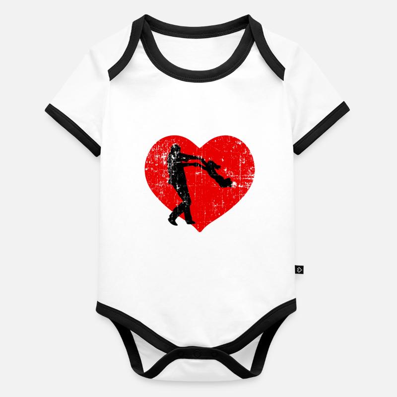 I Love Daughters Baby Bio-Kurzarm-Kontrastbody